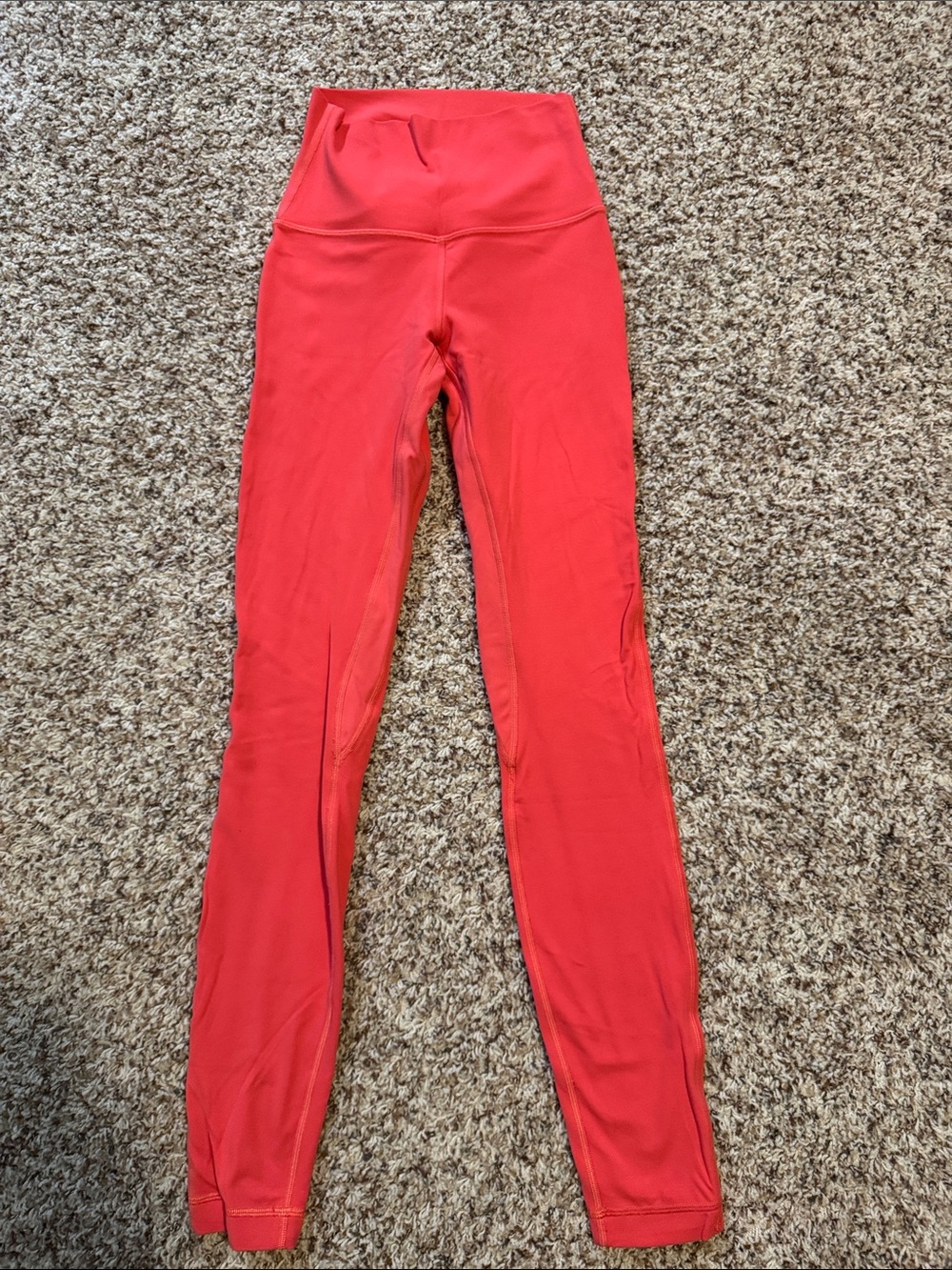 lululemon athletica Coral Red High-Rise Workout Leggings